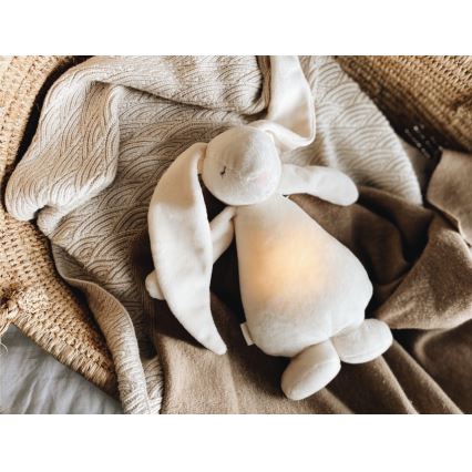 Moonie - Kuscheltier mit Melodie und Licht Hase 2.0 organic Sand