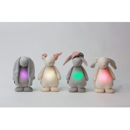 Moonie - Kuscheltier mit Melodie und Licht Hase Powder