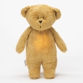 Moonie - Kuscheltier mit Melodie und Licht kleiner Bär 2.0 organic Honig