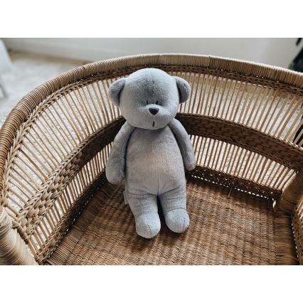 Moonie - Kuscheltier mit Melodie und Licht kleiner Bär 2.0 silbern
