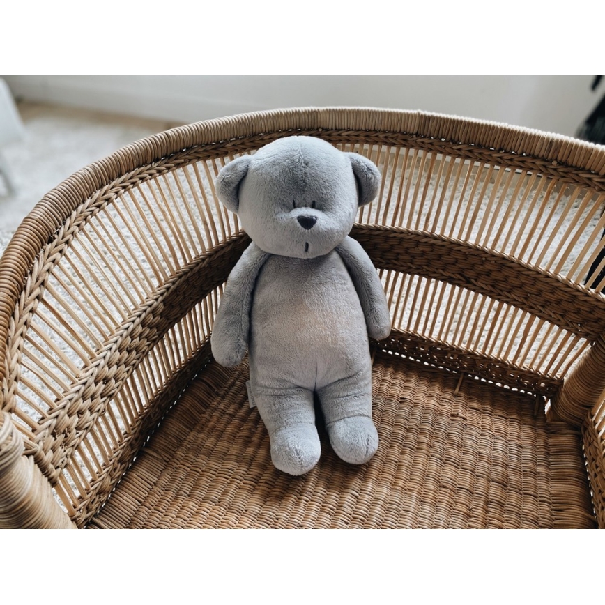 Moonie - Kuscheltier mit Melodie und Licht kleiner Bär 2.0 silbern