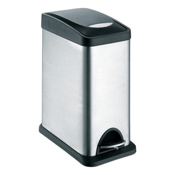 Mülleimer 8 l schwarz/Edelstahl