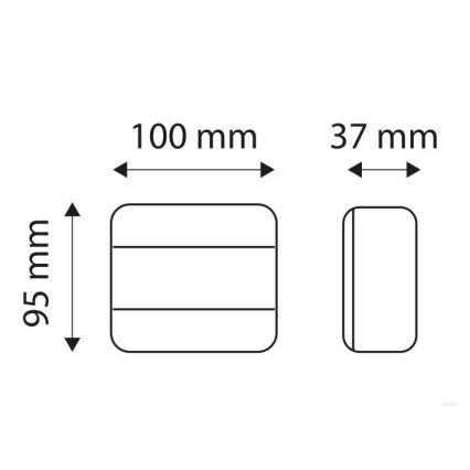 Multifunktionale LED-Rückleuchte MULTI LED/1,2W/12V IP65 rot/orange