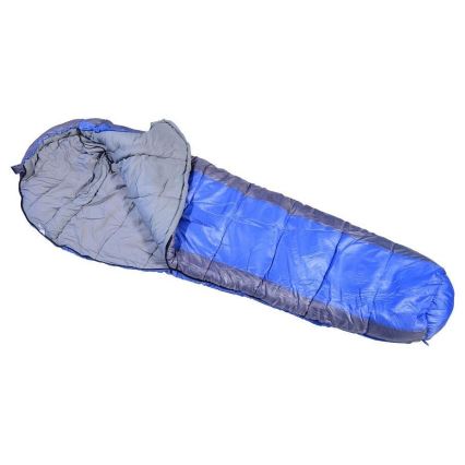 Mumienschlafsack -5°C blau/grau