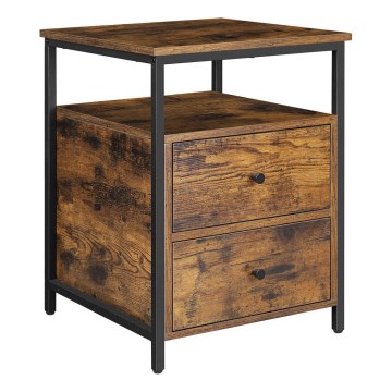 Nachttisch ARIN braun/schwarz