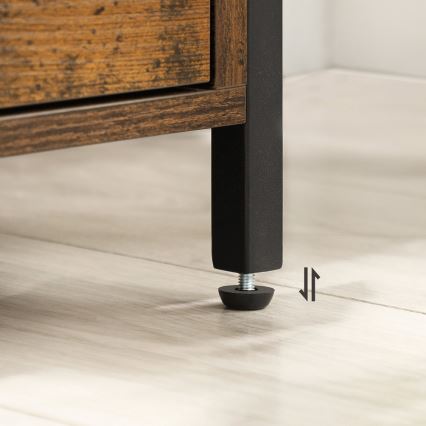 Nachttisch ARIN braun/schwarz