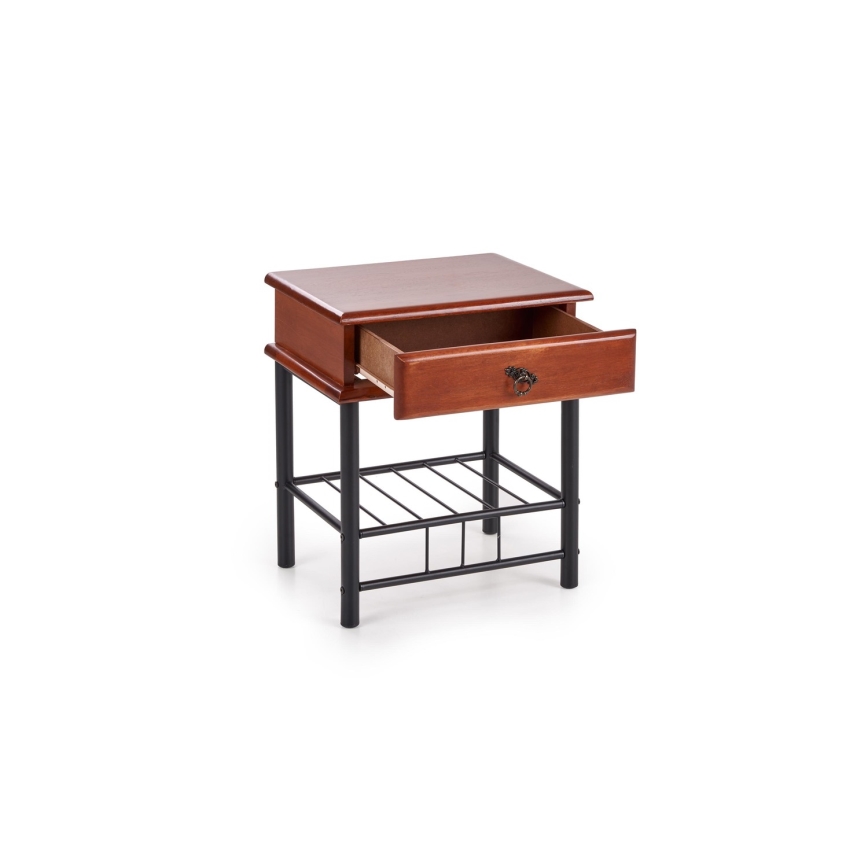 Nachttisch FIONA 55x48 cm braun/schwarz