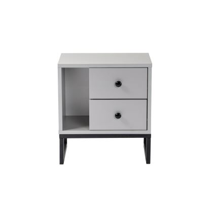 Nachttisch GLIMMER 50x45,2 cm grau/schwarz