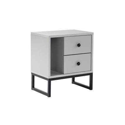 Nachttisch GLIMMER 50x45,2 cm grau/schwarz