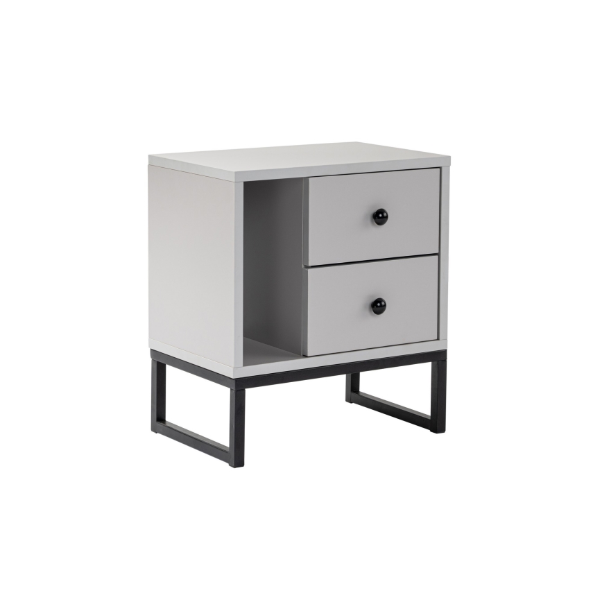 Nachttisch GLIMMER 50x45,2 cm grau/schwarz