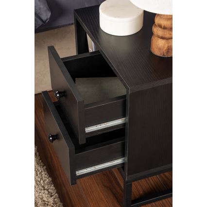 Nachttisch GLIMMER 50x45,2 cm schwarz
