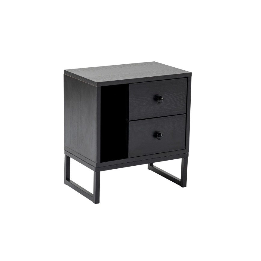 Nachttisch GLIMMER 50x45,2 cm schwarz