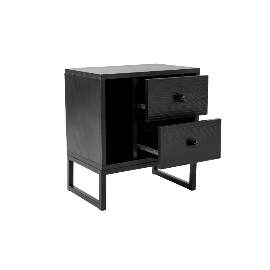Nachttisch GLIMMER 50x45,2 cm schwarz