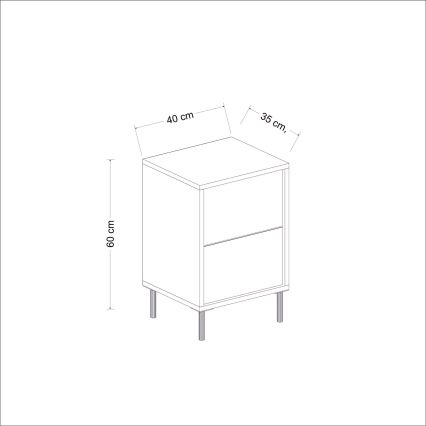 Nachttisch IMAJ 60x40 cm anthrazit