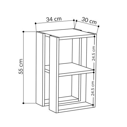 Nachttisch LONIE 55x30 weiß