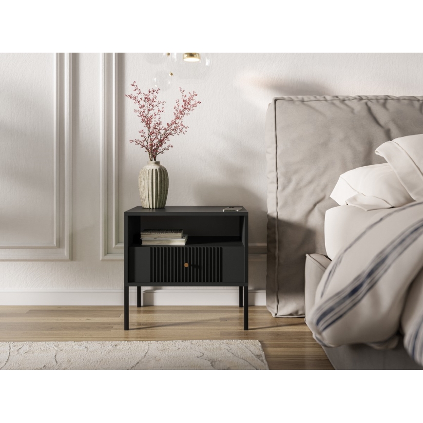 Nachttisch LUE, schwarz