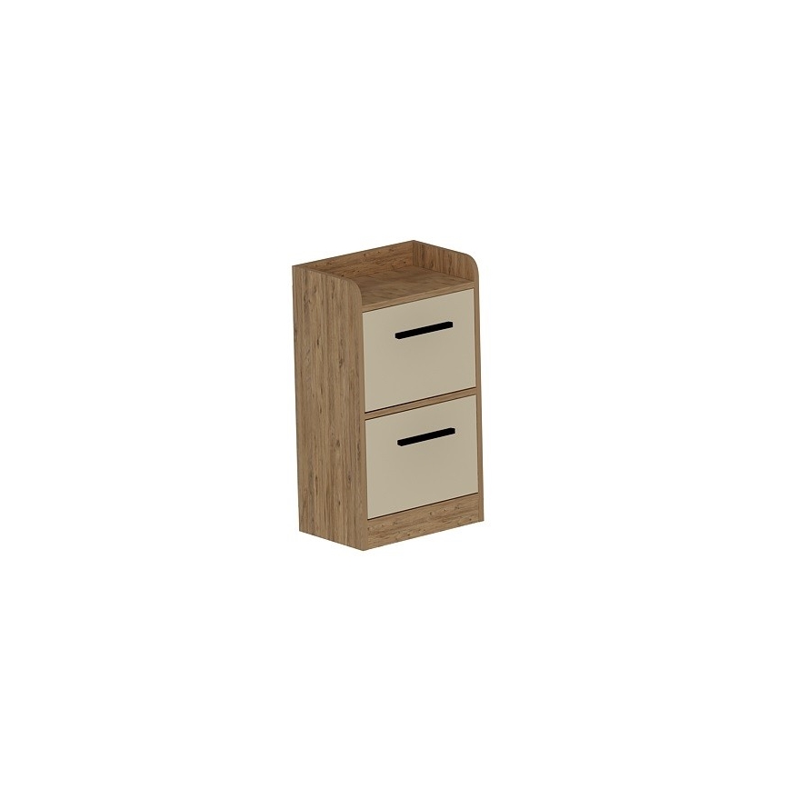 Nachttisch LUSES 79,4x45 cm Kiefer atlantisch/beige