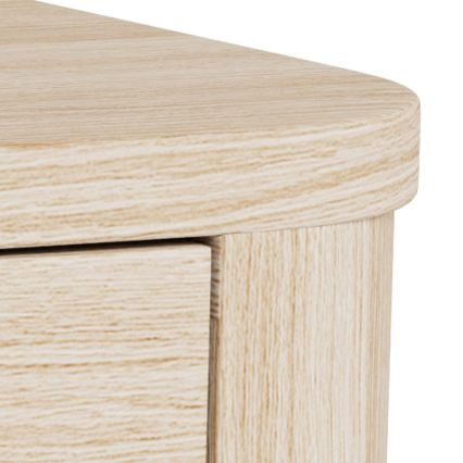 Nachttisch MADERA 46 x 30 cm Weiß-Eiche