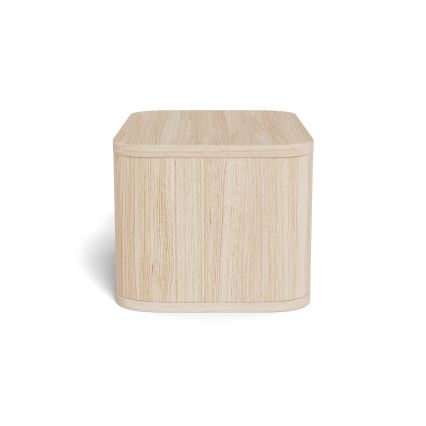 Nachttisch MADERA 46 x 30 cm Weiß-Eiche