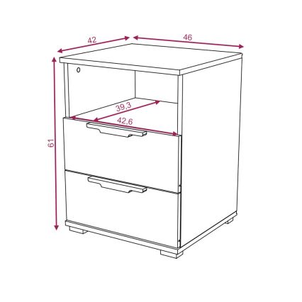 Nachttisch NED in Wotan-Eiche