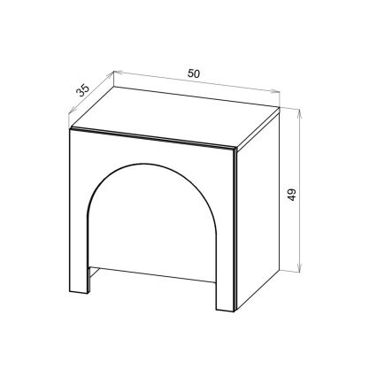 Nachttisch NIO Anthrazit