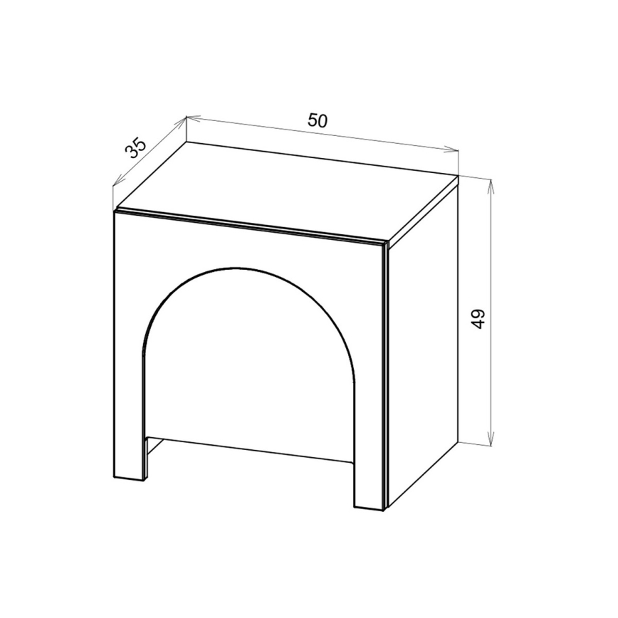 Nachttisch NIO Anthrazit