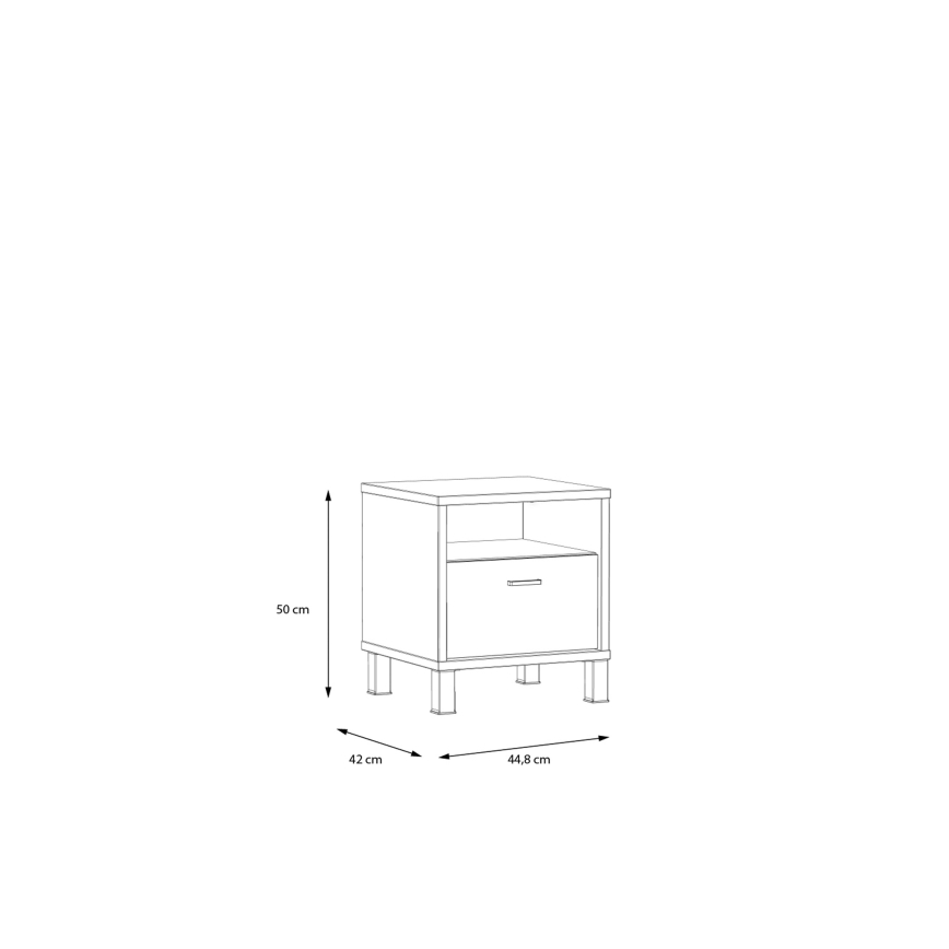 Nachttisch OREN braun/schwarz