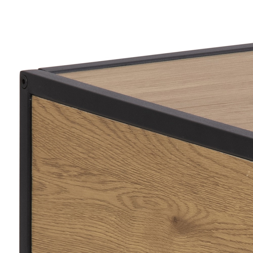 Nachttisch SARON Eiche/Schwarz