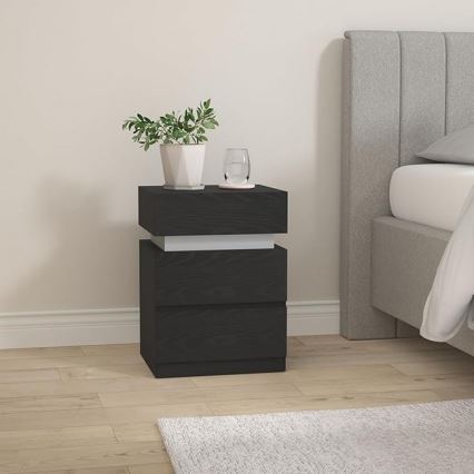 Nachttisch SMARTIE mit Beleuchtung, schwarz