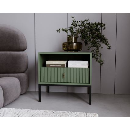 Nachttisch SUE Grün/Schwarz