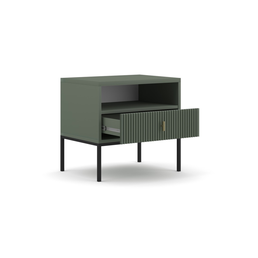 Nachttisch SUE Grün/Schwarz