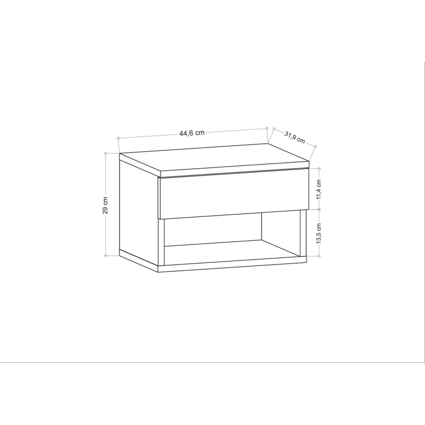Nachttisch VETRA weiß