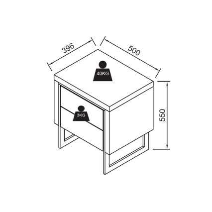 Nachttisch ZARINE Eiche