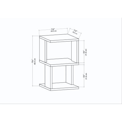 Nachttisch ZUNA Anthrazit