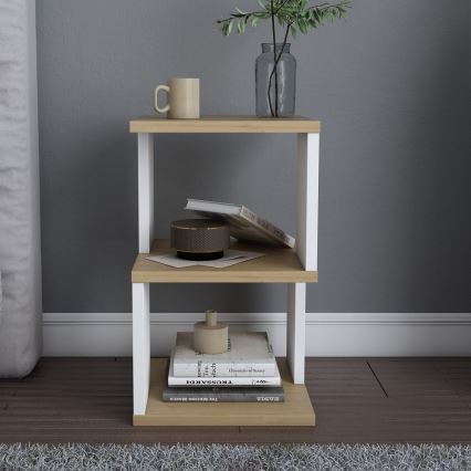 Nachttisch ZUNA Eiche/Weiß