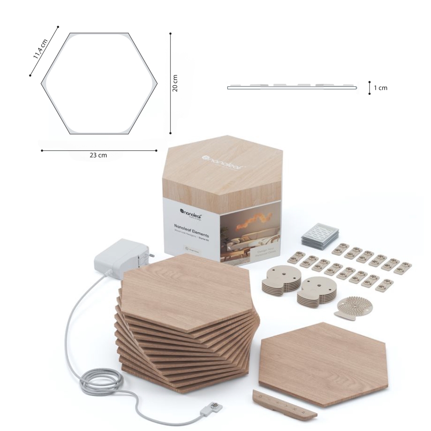 Nanoleaf - SET 13x Dimmbares LED-Panel HEXAGONS LED/2W/230V Wi-Fi