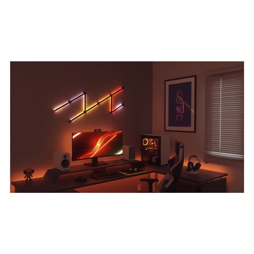 Nanoleaf - Satz Leistenabdeckungen LINES 9 Stk. schwarz matt