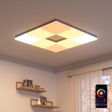 Nanoleaf - SET 3x dimmbare RGBW-LED-Deckenleuchten SKYLIGHT (1×18W/230V + 2×16W/230V) 2700–6500K Wi‑Fi