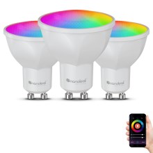 Nanoleaf - SET 3x Dimmbares LED-RGBCW-Leuchtmittel ESSENTIALS GU10/5W/230V 2700-6500K CRI 90