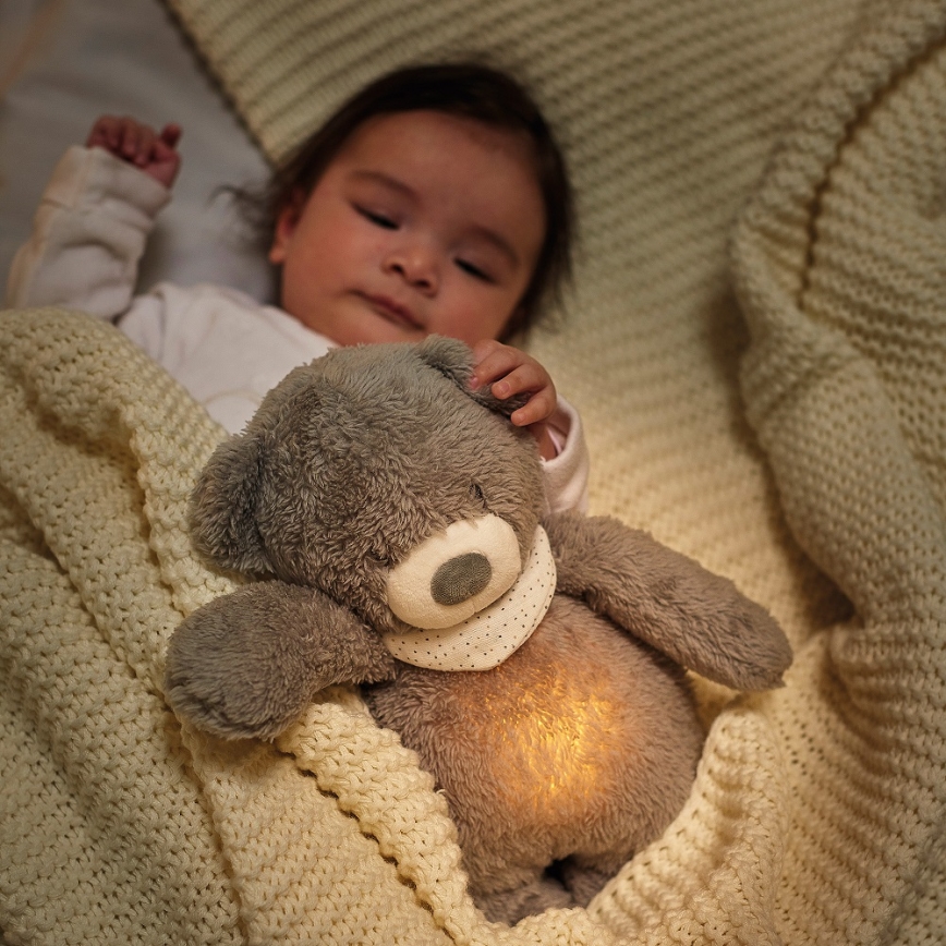 Nattou - Kuscheltier mit Melodie und Licht SLEEPY BEAR 4in1 braun