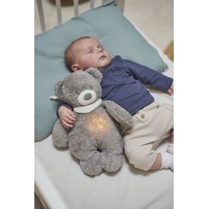 Nattou - Kuscheltier mit Melodie und Licht SLEEPY BEAR 4in1 grau