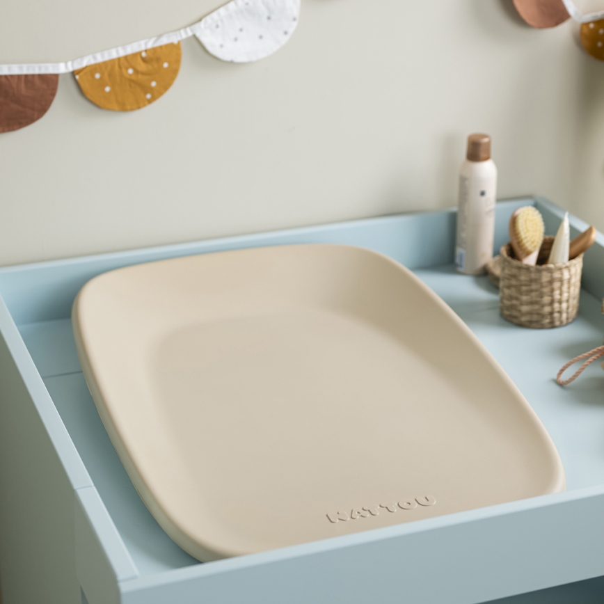 Nattou - Wickelauflage SOFTY 50x70 cm beige