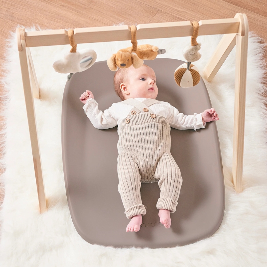 Nattou - Wickelauflage SOFTY 50x70 cm braun