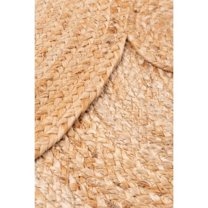 Natürlicher runder Juteteppich Ø 140 cm, beige