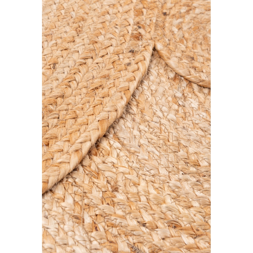 Natürlicher runder Juteteppich Ø 140 cm, beige