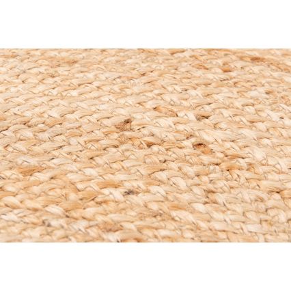 Natürlicher runder Juteteppich Ø 140 cm, beige