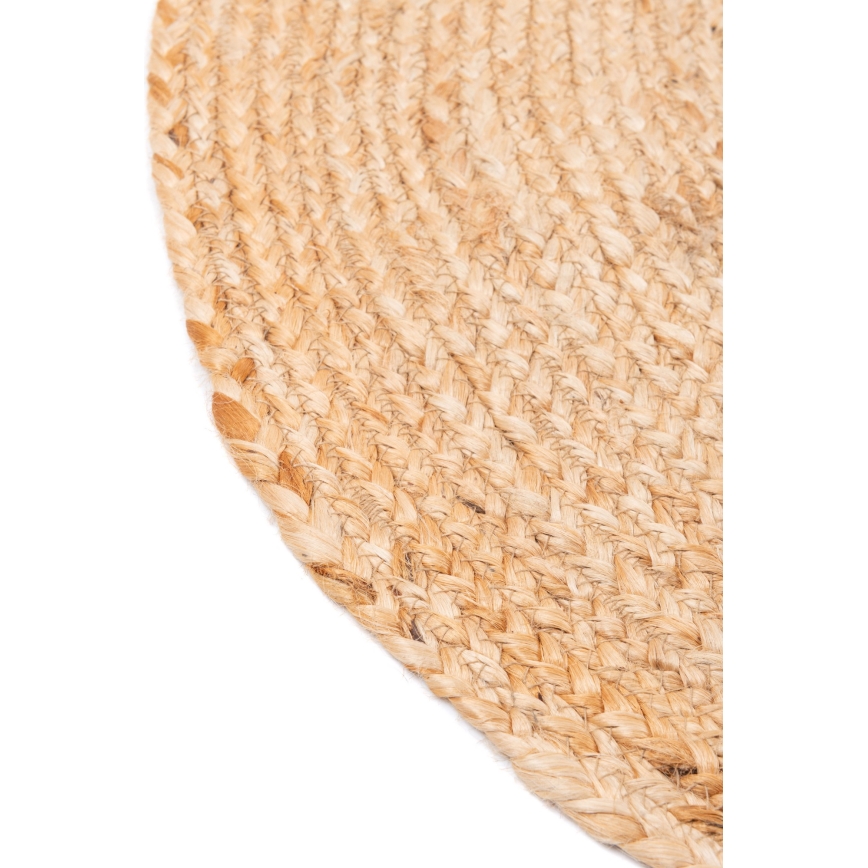 Natürlicher runder Juteteppich Ø 140 cm, beige