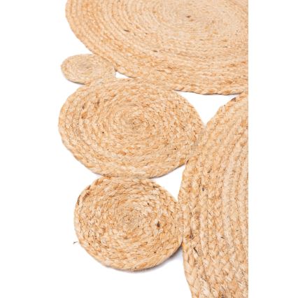 Natürlicher runder Juteteppich Ø 140 cm, beige