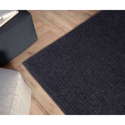 Naturteppich FIR WOOL, 120 x 170 cm, 2600 g/m², Anthrazit