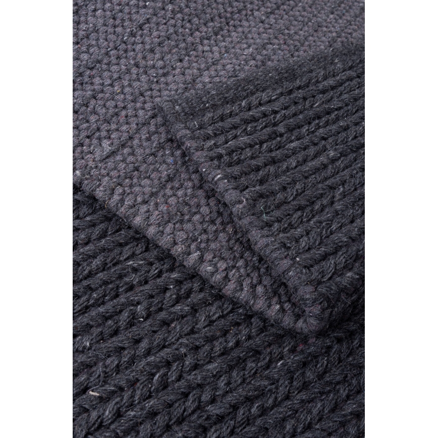 Naturteppich FIR WOOL, 120 x 170 cm, 2600 g/m², Anthrazit